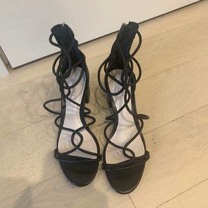 Schutz Shayla Strappy Block-Heel Sandals